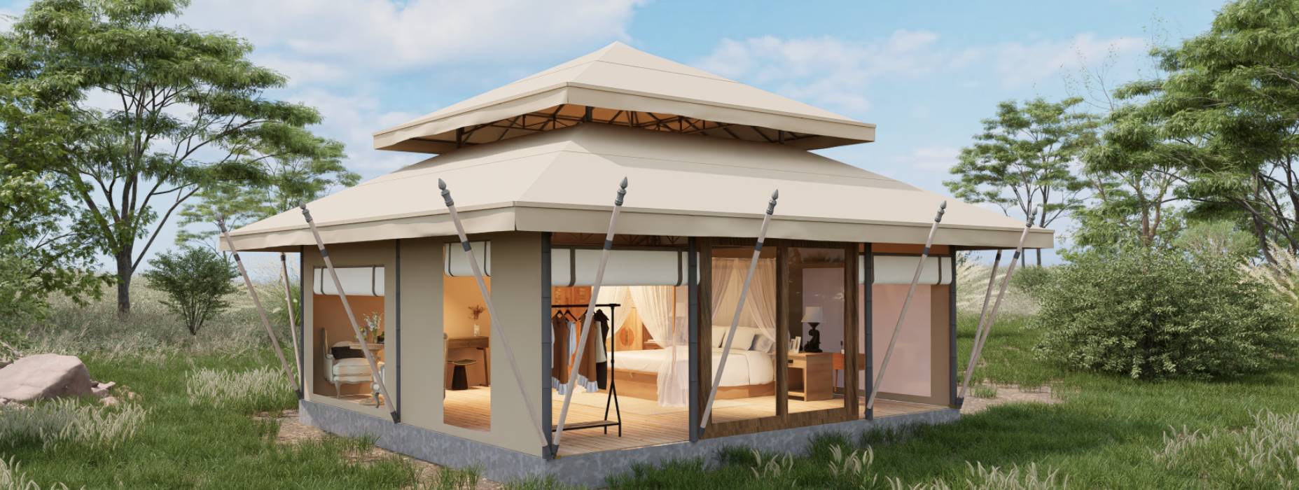 扎鲁特旗户外野奢帐篷